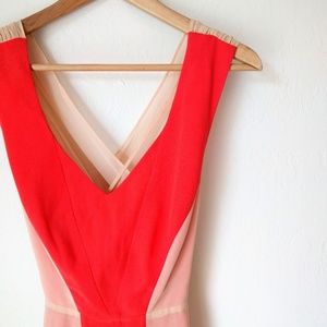 Reiss bright sleeveless silk chiffon dress